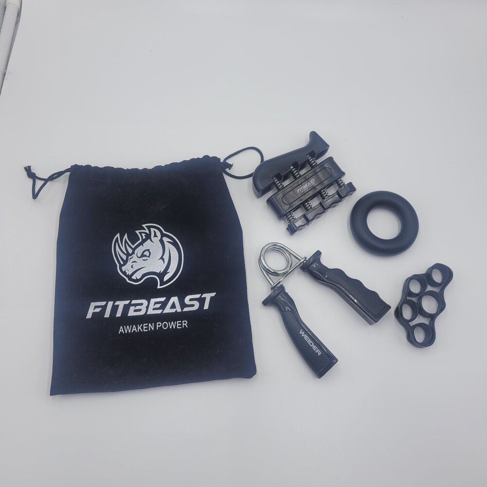 FitBeast Hand Grip Strengthener‎ Workout Kit Forearm Grip Strength 4 Piece Set